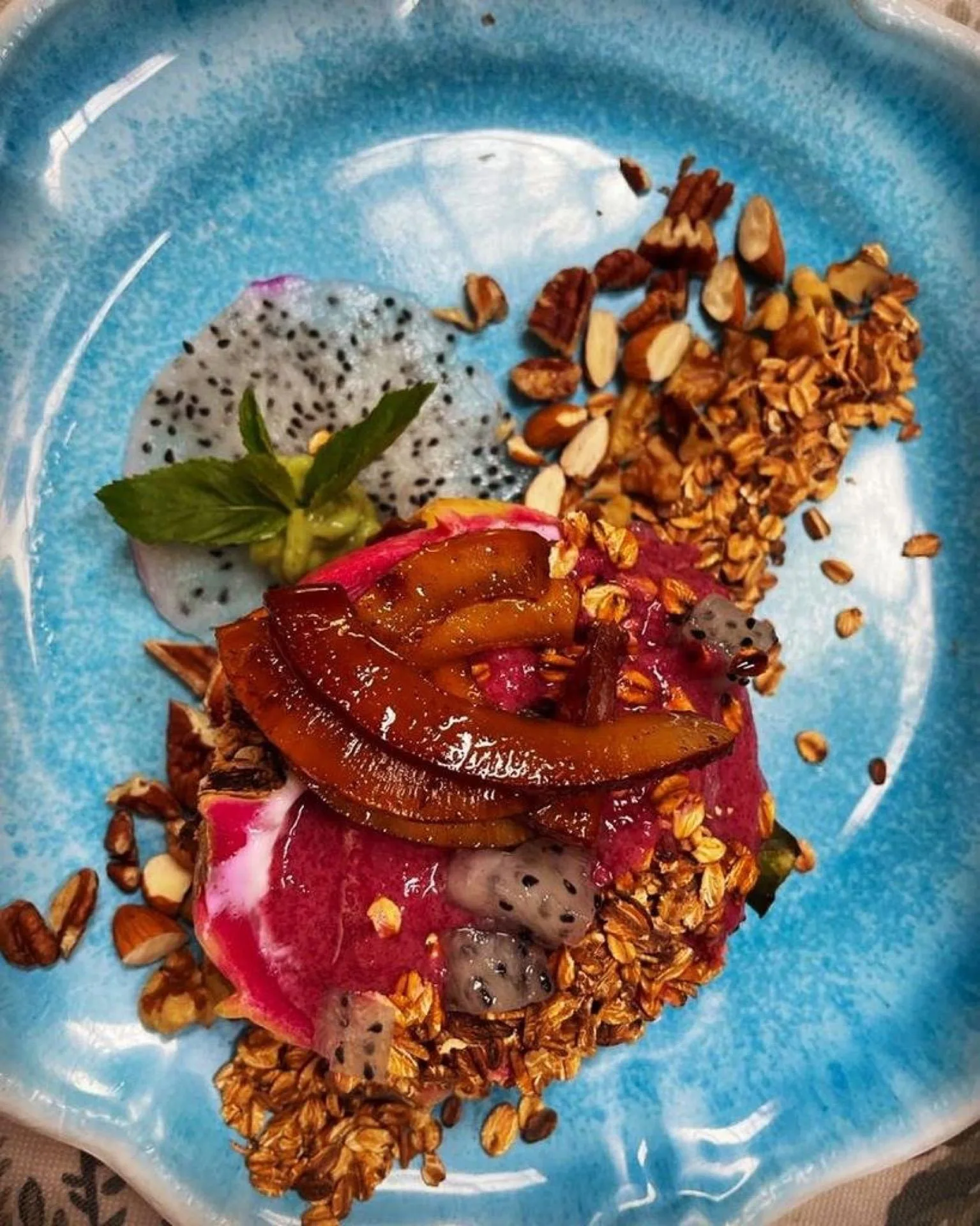 Acai bowl with dragon fruit