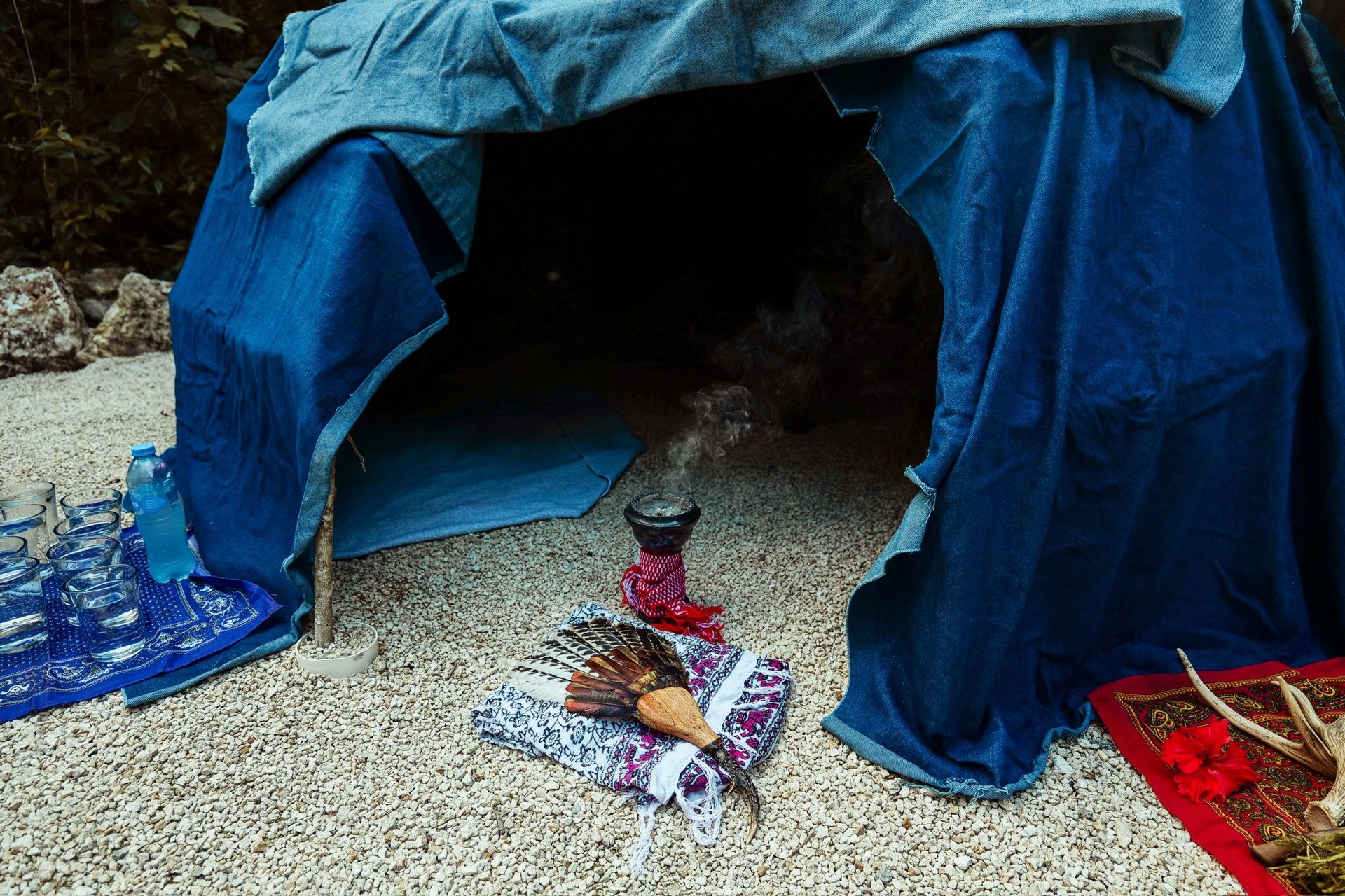 Temazcal sweat lodge entrance